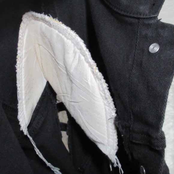 Vintage Retro I.O.U Black Denim Jean Jacket (Sz, S) and Jean (Sz. 5) Set - Picture 7 of 16